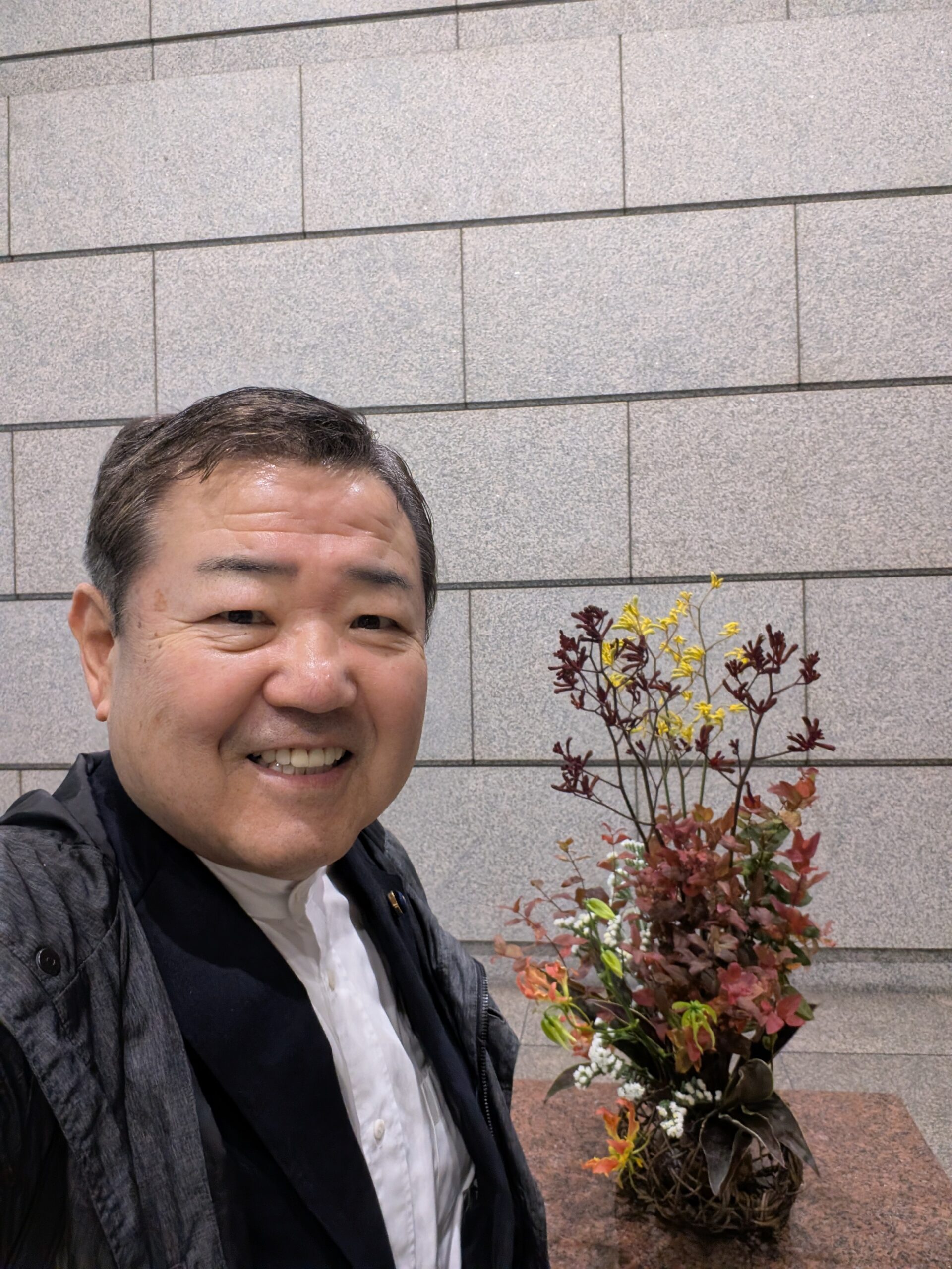 今週の議会生け花