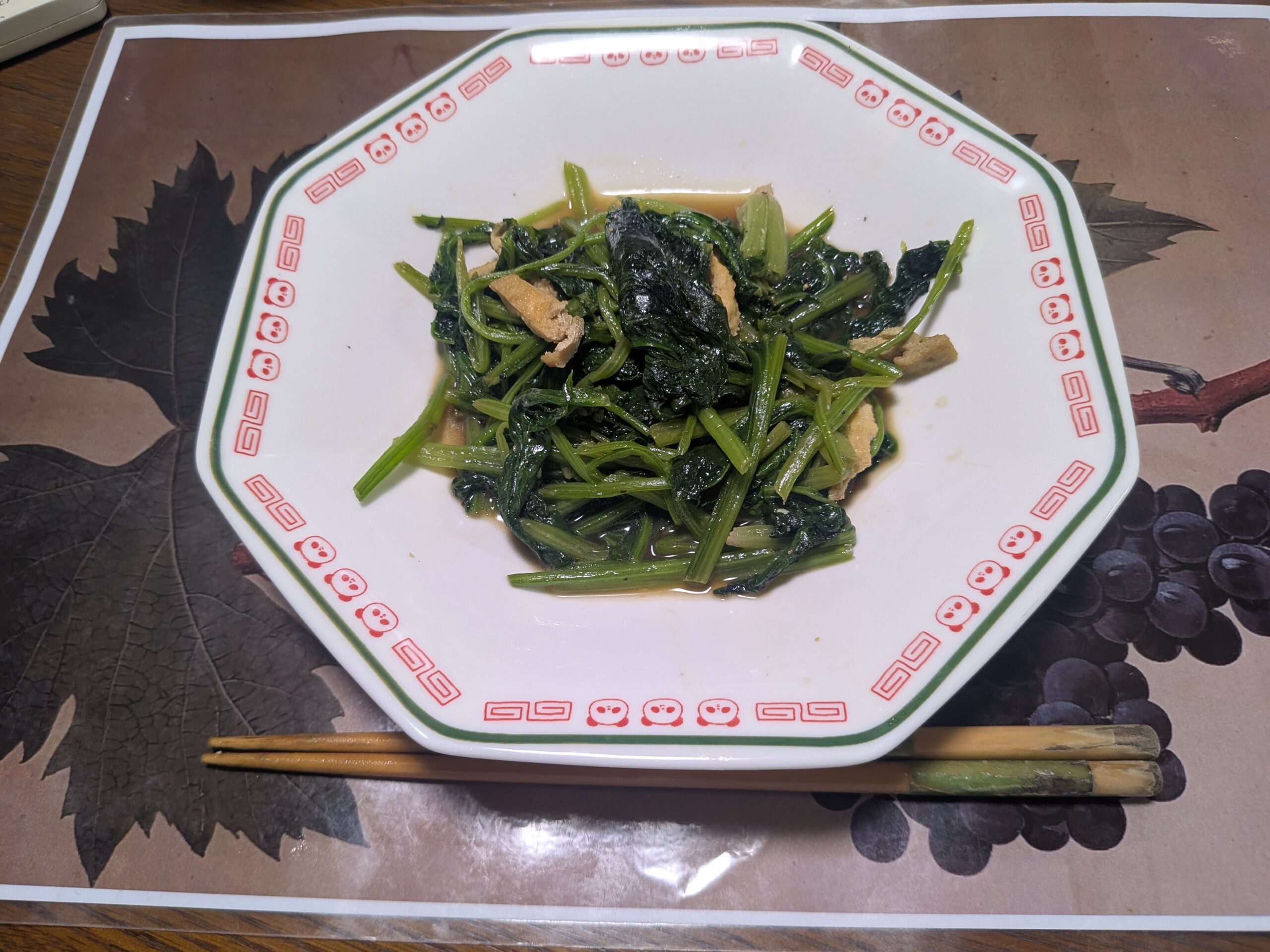 コックまーちゃん　　「ほうれん草炒め」